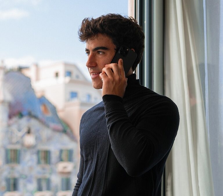 ai generated, man, phone, phone call, window, business, portrait